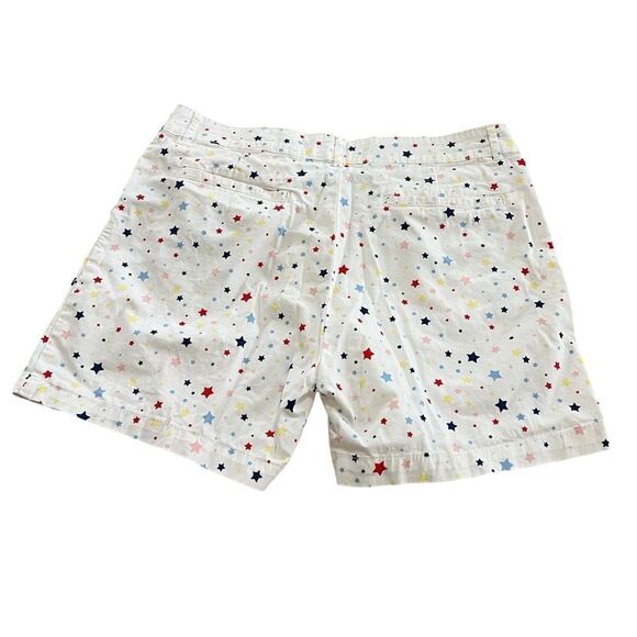 Caribbean Joe White Multicolored Star Print Shorts Size 12 - Picture 3 of 10